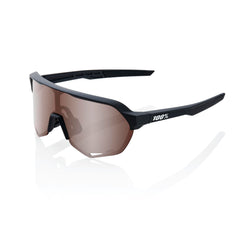 100% S2 front view Soft Tact Black frame showing full shield lens and ventilation benefit