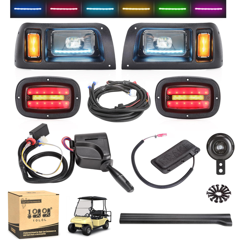 10L0L front headlight assembly showing bright beams and improved night visibility