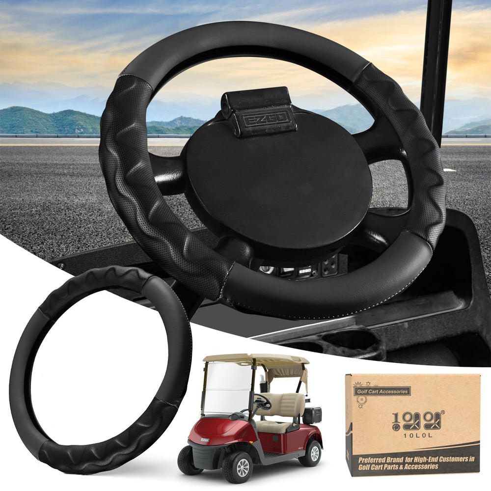 10L0L front view of steering wheel cover shows protective design and improved grip