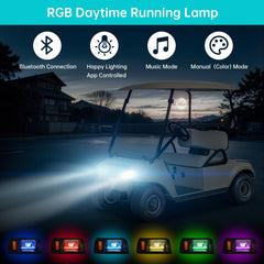 10L0L RGB daytime running lamp close-up demonstrating color control for visibility