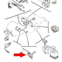 10L0L switch installed on Yamaha pedal assembly demonstrating restored pedal-to-solenoid response
