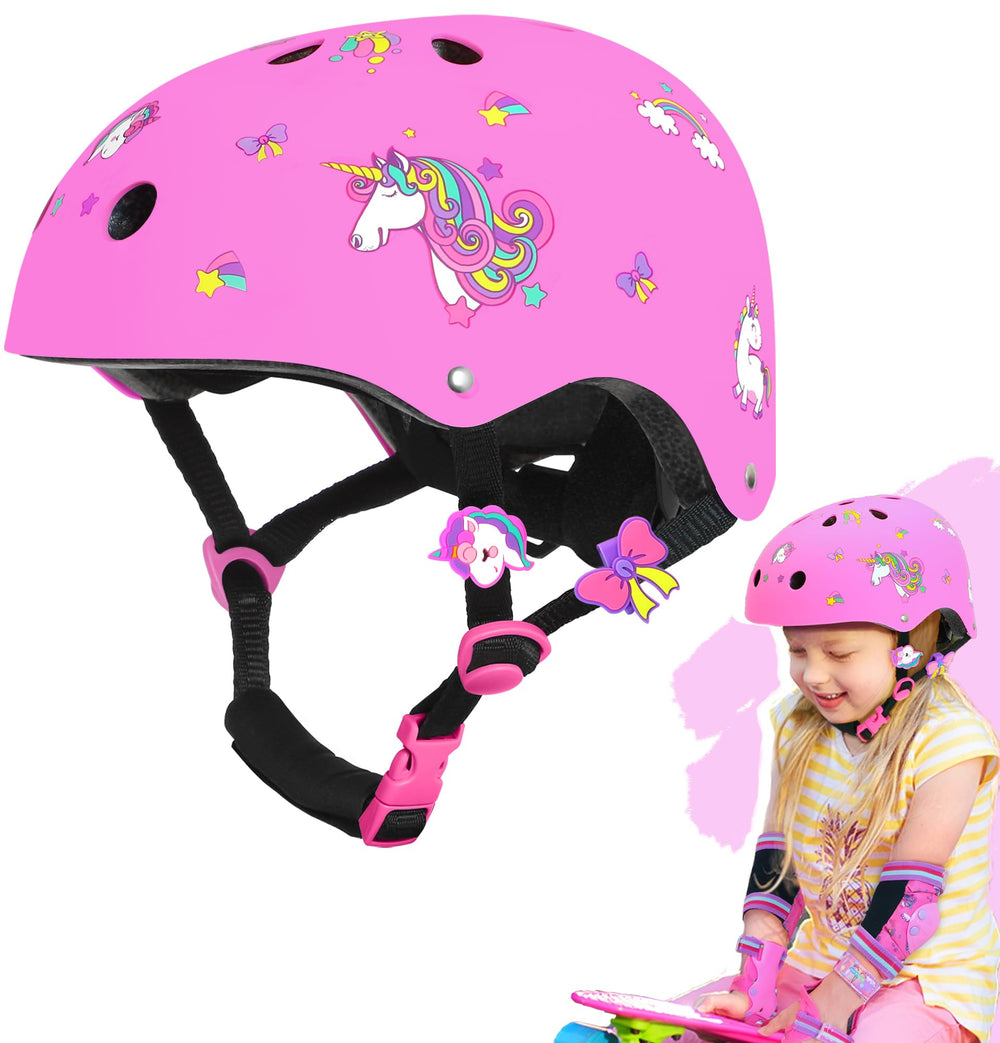 4-Pejiijar front view unicorn helmet shows bright pink safety and visibility