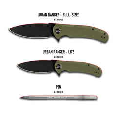 704 Gear Damascus blade close-up highlighting pattern and sharp edge for durable cutting