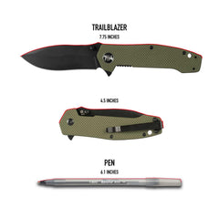 704 Gear Trailblazer G10 handle texture detail for secure grip and comfortable control