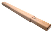 A&R Sports wooden butt end front view showing ash grain and precise fit