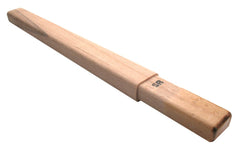 A&R Sports wooden butt end front view showing ash grain and precise fit