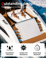Abahub sheet installed on a swim platform demonstrating comfort and slip resistance