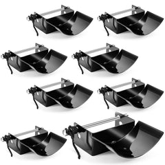 Abbylike front view of four pairs of black jump cups showing full set and benefit of ready supply