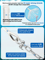 Abimars chain and shackle detail showing corrosion resistance benefit