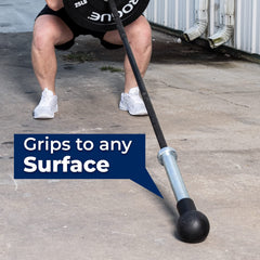 ABMAT Barbell Bomb used for split squat showing stable unilateral leg work benefit