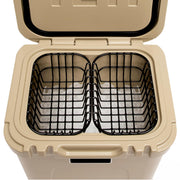 Above Sea Level basket installed in YETI Roadie showing organized dry storage benefit