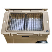 Above Sea Level front view of two baskets fitted in Tundra Haul, organized storage benefit