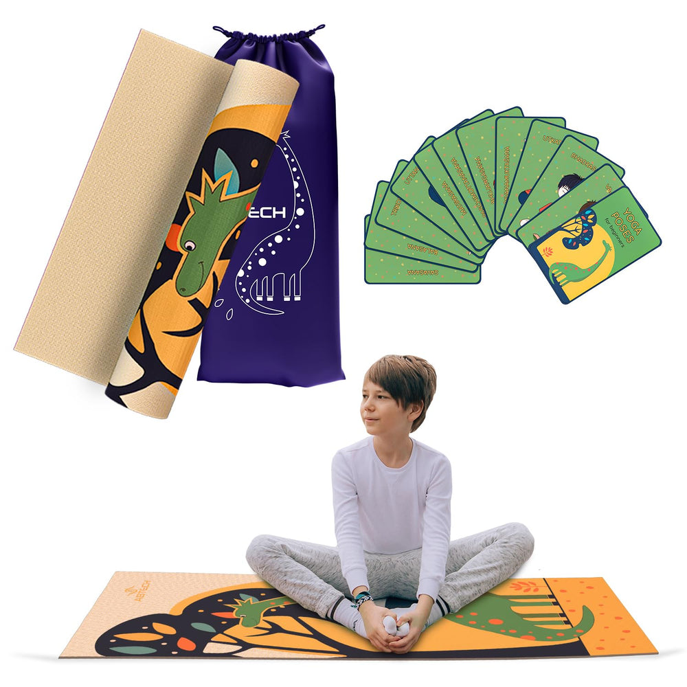 ABTECH dinosaur mat front view showing playful design and secure grip