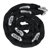 ABUS 10KS front packaging showing 6ft chain and sleeve, clear secure labeling benefit