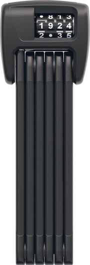 ABUS Bordo 6000C front view showing folded lock and combination for secure transport