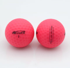ACCUFLI Max Soft ball on green near putter showing alignment aid and improved putting confidence