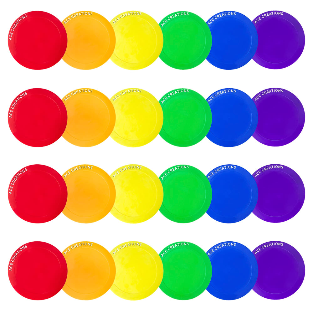 Ace Creations front view of 24-spot marker set showing bright colors and compact storage benefit