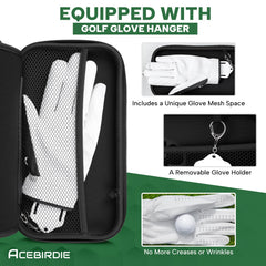 Acebirdie detachable glove shaper inside case keeping gloves flat and wrinkle-free