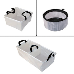 AceCamp basin in use washing dishes at campsite for convenient clean-up on the go