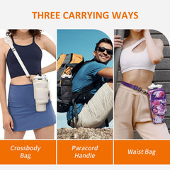 AceTreker front pockets open showing phone and accessory storage