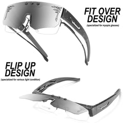 ACEXPNM flip-up hinge in motion enabling quick light-condition changes