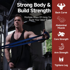 Adostob bands in use assisting a pull-up, illustrating progression and support benefit