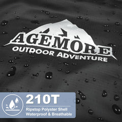 AGEMORE hood detail showing head protection and extra warmth for campers