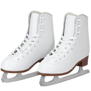 AhmyLion front view of women's figure skates showing supportive fit and balance