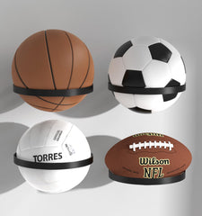 AIDILI front view of wall-mounted ball holder showing neat display and secure storage