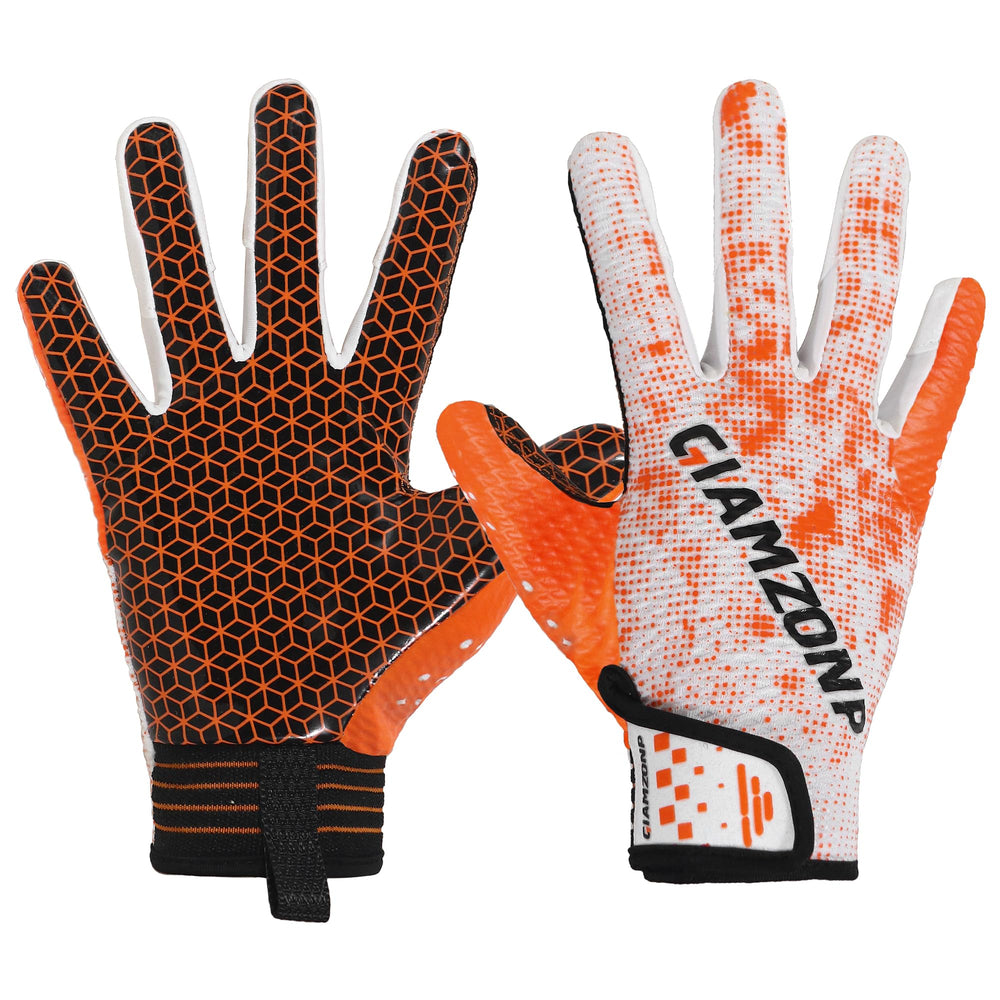 AIGEVTURE front view orange and white gloves showing design and fit benefit