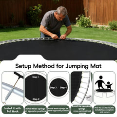 AILEVERS pull hook and gloves included for safer, easier mat installation