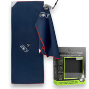 Aiming Fluid Golf front view showing towel size and features for quick access