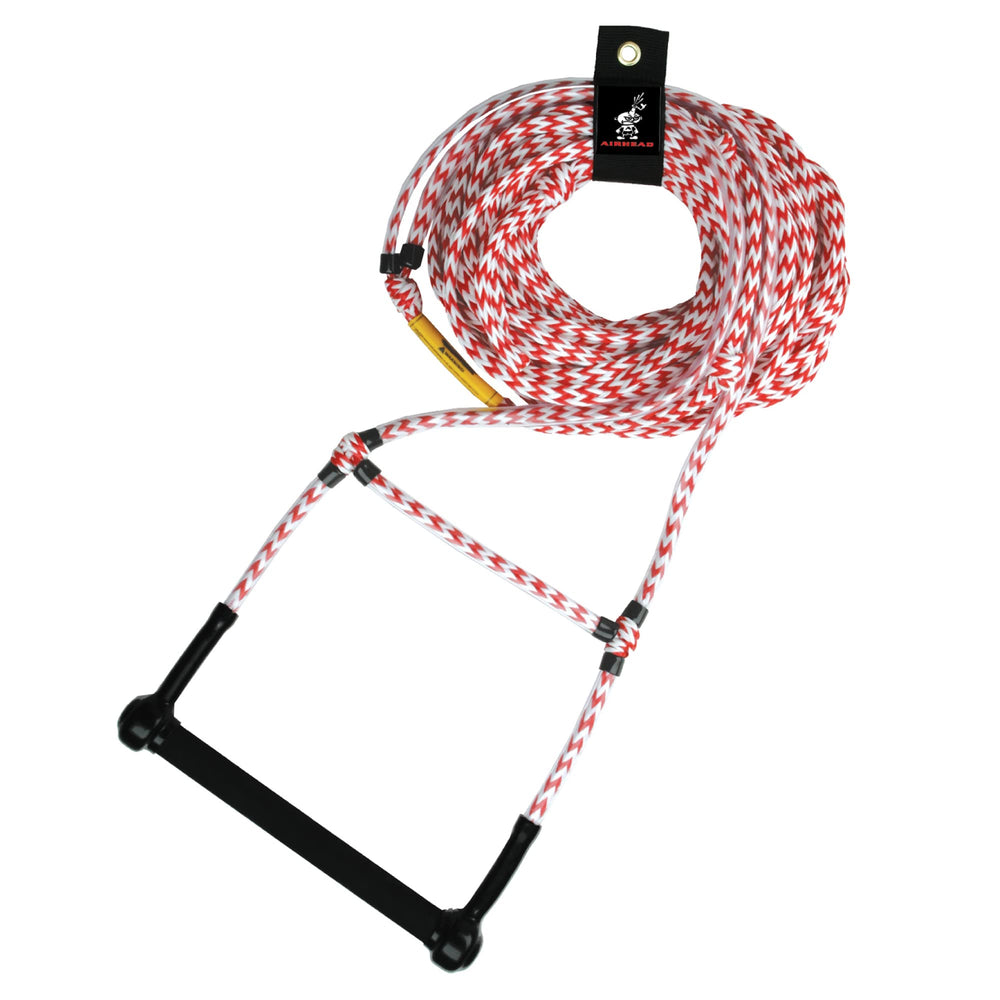 AIRHEAD front view of full 75-foot red training rope, shows clear visibility and length benefit