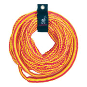 Airhead front view of 50ft tow rope showing vibrant color and durable braid for safety