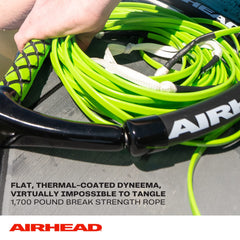 AIRHEAD rope in use towing a wakeboarder for predictable, low-stretch performance