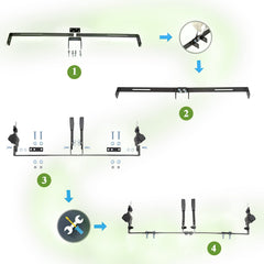 AIWEILUCK three-hole steel mounting bar improves alignment and load distribution
