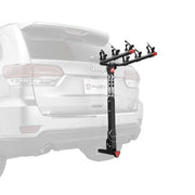 Allen front view of 3-bike carrier showing stable mounting and capacity