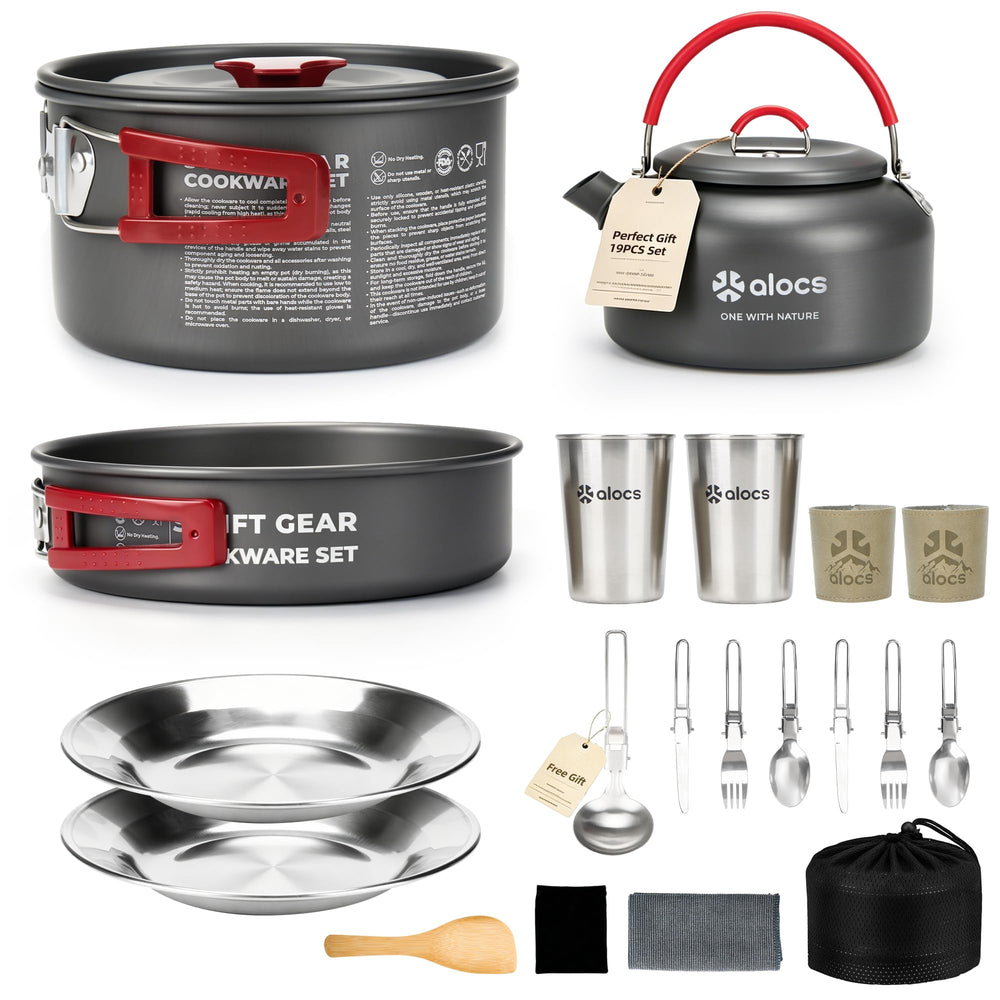 ALOCS nested mess kit front view showing organized compact storage benefit