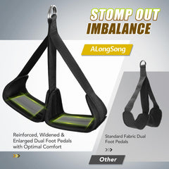 ALongSong close-up of reinforced foot pedal illustrating stable, comfortable support