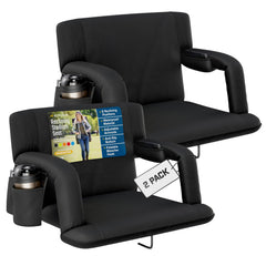 Alpcour front view wide bleacher seat showing support and comfort