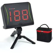 ALPIKA front view showing compact speed radar and tripod, easy transport