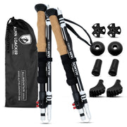 ALPIN LOACKER front view of paired poles showing slim profile and ready-to-use benefit