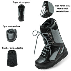 Alpine Swiss side close-up highlighting logo, reinforcement panels, and heel support benefits