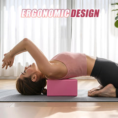 ALongSong PVC Pilates ball and high-density foam block demonstrating support