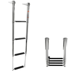 Amarine Made front view of ladder showing compact benefit
