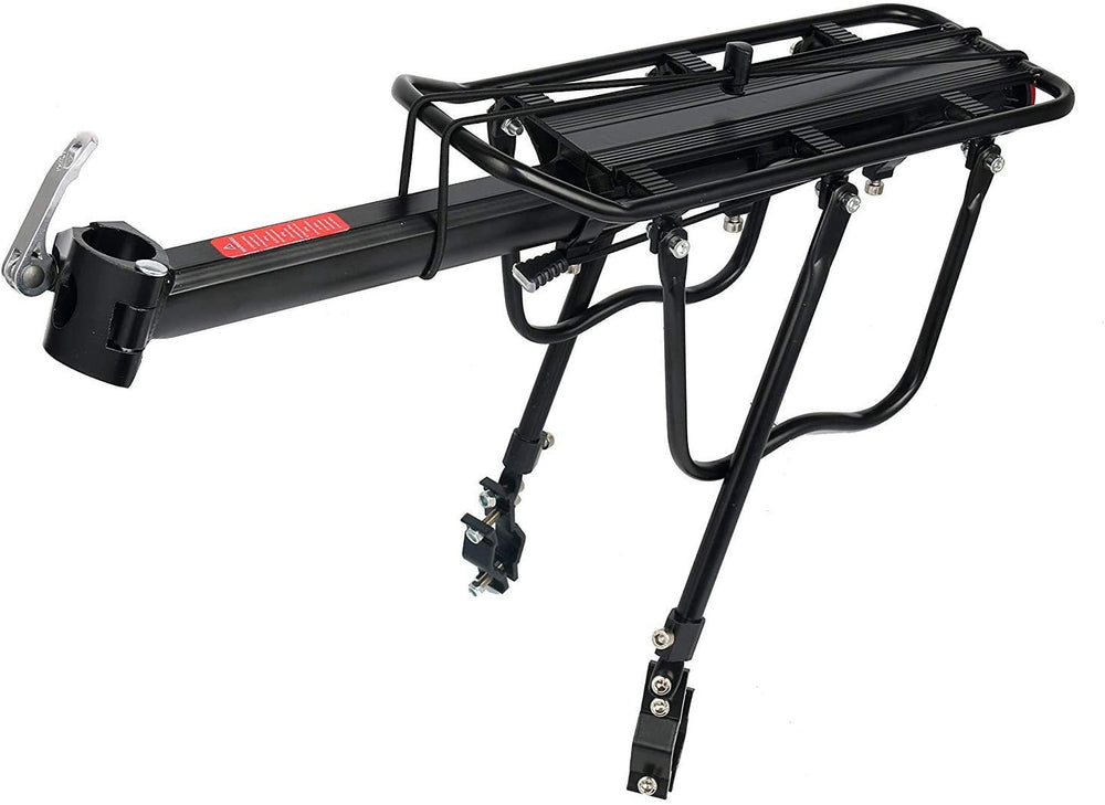 Amarine Made rear rack front view showing sturdy platform benefit: secure cargo support