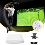 amazgolf front view of impact screen showing full projection and protection