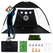 American Heritage Golf front view net showing multi-target design and easy setup benefit