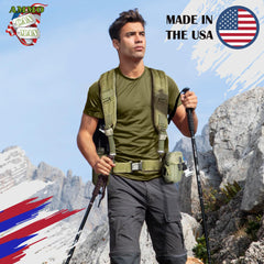 Ammo Can Man medium pistol belt with OD buckle shown for secure waist attachment and modular carry