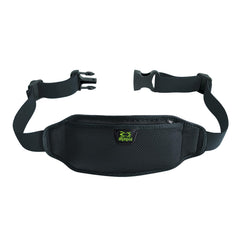 Amphipod front view showing slim, bounce-free design and easy-access zip